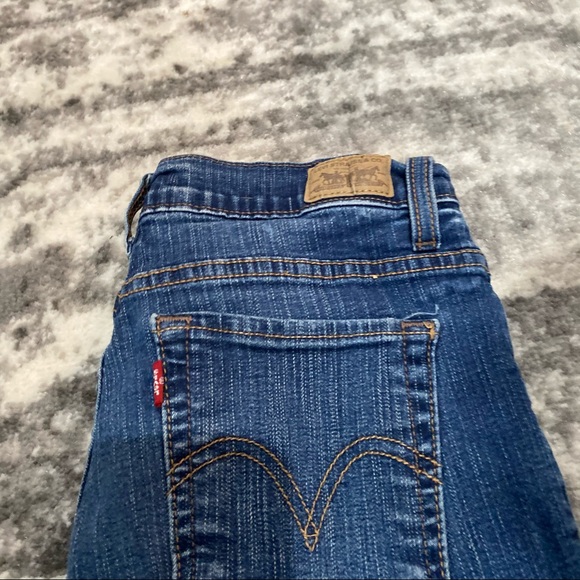 Levi’s Perfectly Slimming Boot Cut Vintage Jeans Size 4 Dark Blue No Holes - Picture 6 of 10